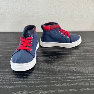 Oomphies High Top Shoe Sneakers Sz 7 Red Blue Toddler Dress Shoes Kids Sneaker